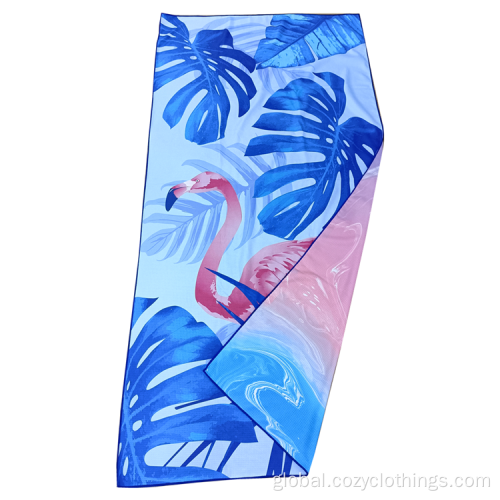 China Custom printed microfiber waffle weave beach towel Manufactory